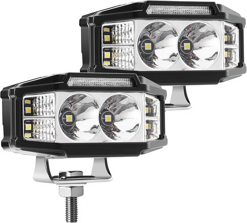 LED Light Pods, 40W LED Off Road Bumper Lights with Amber DRL, 3.5 Inch Waterproof LED Ditch Lights for ATV UTV SUV Truck Motorcycle Boat, 2 Packs in Saudi Arabia