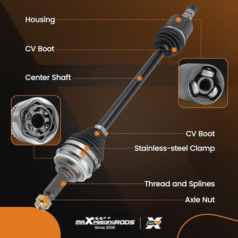 maXpeedingrods Front CV Axle Shaft Assembly for Subaru Impreza 2008-2015, Legacy ＆ Outback 2005-2009, 2.0L 2.5L 3.0L H4 H6, Left or Right Side, Replace# 28321AG00B 66-7355 in Saudi Arabia