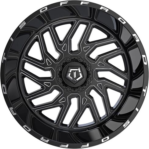TIS 544BM Gloss Black with Milled Accents Wheel (22 x 22. inches /6 x 135 mm, 10 mm Offset) in Saudi Arabia