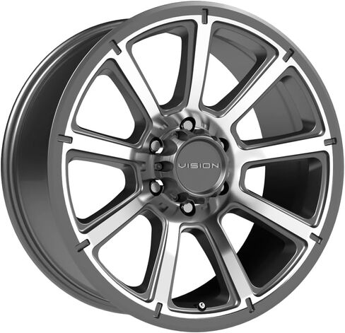 Vision 353 TURBINE Custom Wheel - 18x9, 18 Offset, 6x139.7 Bolt Pattern, 106.2mm Hub - Gunmetal with Machined Face Rim in Saudi Arabia