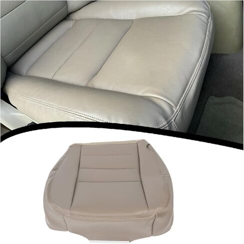 HECASA Bottom Seat Cover Artificial Leather Tan Compatible with 2002 2003 2004 Ford Excursion Limited (Driver & Passenger Side) in Saudi Arabia