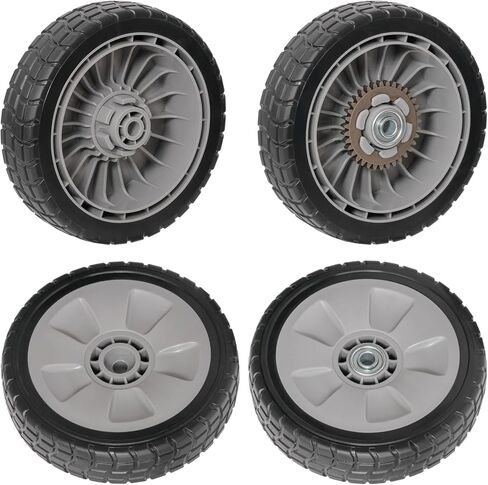 4 Pcs 8" Lawn Mower Wheels Compatible with Honda HRR216 HRS216 HRT216 Lawn Mower 2 Rear Wheels Replace for 42710-VE2-M02ZE and 2 Front Wheels Replace for 44710-VL0-L02ZB in Kuwait