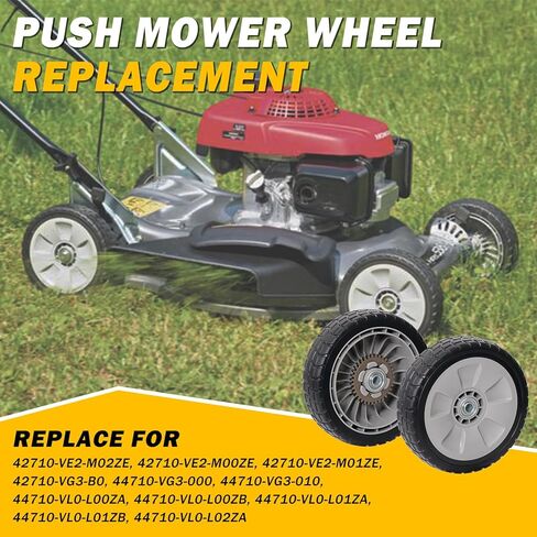 4 Pcs 8" Lawn Mower Wheels Compatible with Honda HRR216 HRS216 HRT216 Lawn Mower 2 Rear Wheels Replace for 42710-VE2-M02ZE and 2 Front Wheels Replace for 44710-VL0-L02ZB in Kuwait