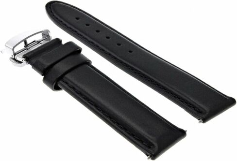 حزام ساعة Ewatchparts من الجلد الناعم مقاس 22 ملم متوافق مع بوم مرسييه كلاسيما 8692، 8733 أسود in Saudi Arabia