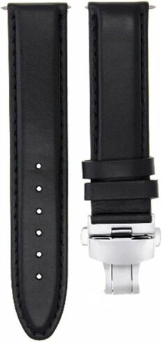حزام ساعة Ewatchparts من الجلد الناعم مقاس 22 ملم متوافق مع بوم مرسييه كلاسيما 8692، 8733 أسود in Saudi Arabia
