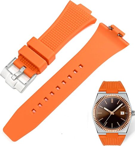 سوار ساعة مطاطي سريع التحرير من YISIWERA لـ Tissot PRX، حزام سيليكون FKM للرجال والنساء متوافق مع سلسلة ساعات Tissot PRX 40 مم مع مشبك تانغ in Kuwait