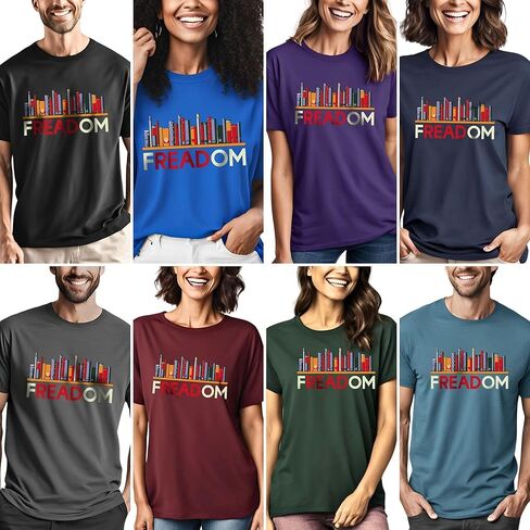 Anti Ban Books Freedom Shirt Soft Cotton Read Banned Books Tshirt for Men and Women in Saudi Arabia