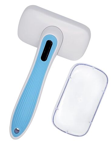 LovinPup Dog Slicker Brush, Self Cleaning, Shedding and Grooming Tool for Pets, Best Dog Brush with Easily Retractable Bristles to Remove Hair Instantly in Kuwait