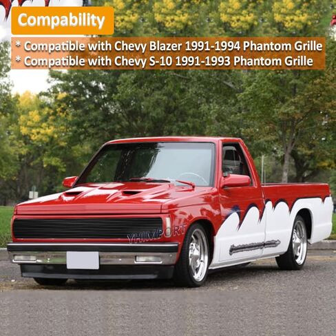 يناسب 1991-1993 تشيفي S-10/1991-1994 بليزر فانتوم الرئيسي العلوي من شبكة البليت استبدال الشواية (أسود) in Saudi Arabia