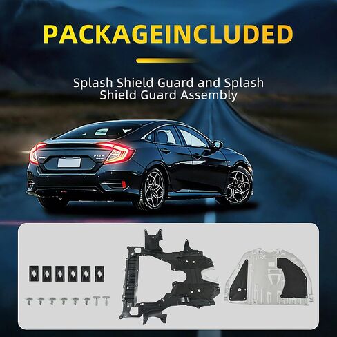 74111T20A0 Engine Splash Guard Under Car Shield Cover Board Compatible with Honda Civic 2022 2023 Replace for 74111-T20-A0 in Kuwait