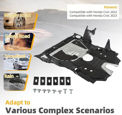 74111T20A0 Engine Splash Guard Under Car Shield Cover Board Compatible with Honda Civic 2022 2023 Replace for 74111-T20-A0 in Kuwait