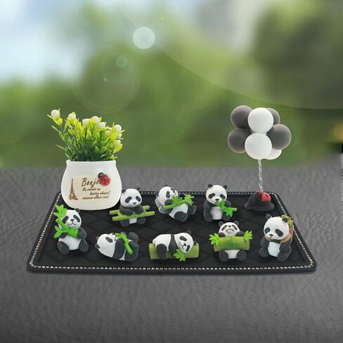 Panda Car Decor,3 PCS Cute Car Accessories and Dashboard Decorations,Suitable for Desktop,Room,Dashboard Decor,Decorate The Interior to Make It More Beautiful (Multicolor) in Kuwait