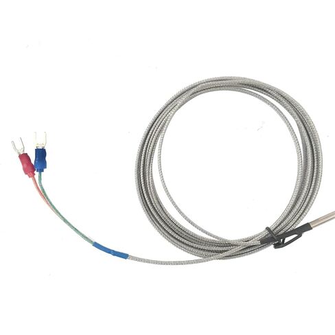 Premium Temperature Sensor 4 * 30mm in-line Type Thermocouple K/J/PT100 Type 0-800℃ for PID Temperature Controller Wire 1M 2M 3 metres(J Type 1M) in Kuwait