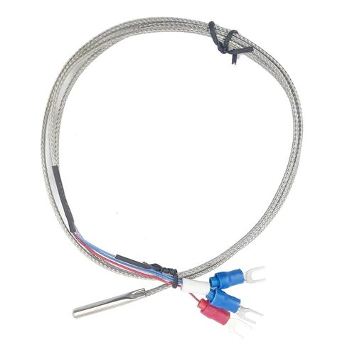 Premium Temperature Sensor 4 * 30mm in-line Type Thermocouple K/J/PT100 Type 0-800℃ for PID Temperature Controller Wire 1M 2M 3 metres(J Type 1M) in Kuwait