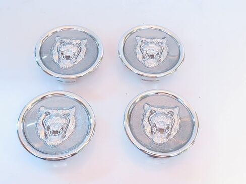 59mm Grey Background Wheel Hub Cap Emblems Fits XJ6 XJR XK8 XKR XJ8 S-Type X-Type XF XJ & XJS MNA6249GA in Saudi Arabia
