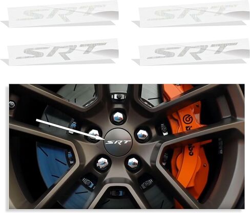 Reflective Concepts - SRT Center Cap Overlay Decals- 2015-2023 Challenger SRT - (Color: Silver Metallic) in Saudi Arabia