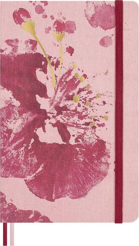 Moleskine Limited Edition Sakura 2026 Blossom Notebook، غطاء صلب، كبير (5 بوصة × 8.25 بوصة) عادي/فارغ، وردي مع لمسات ذهبية، 176 صفحة in Saudi Arabia