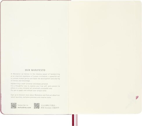 Moleskine Limited Edition Sakura 2026 Blossom Notebook، غطاء صلب، كبير (5 بوصة × 8.25 بوصة) عادي/فارغ، وردي مع لمسات ذهبية، 176 صفحة in Saudi Arabia