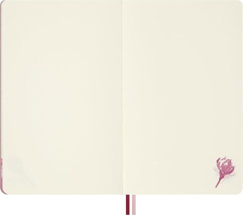 Moleskine Limited Edition Sakura 2026 Blossom Notebook، غطاء صلب، كبير (5 بوصة × 8.25 بوصة) عادي/فارغ، وردي مع لمسات ذهبية، 176 صفحة in Saudi Arabia