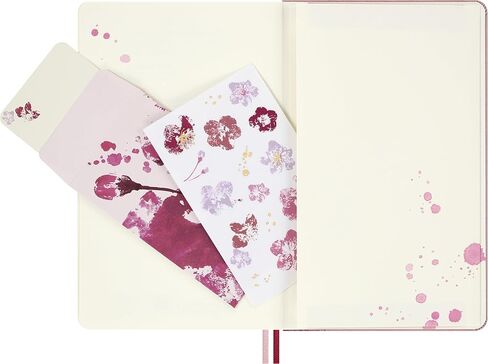 Moleskine Limited Edition Sakura 2026 Blossom Notebook، غطاء صلب، كبير (5 بوصة × 8.25 بوصة) عادي/فارغ، وردي مع لمسات ذهبية، 176 صفحة in Saudi Arabia