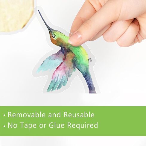Mfault Spring Summer Floral Hummingbird Window Clings, Live Simply Wisteria Orchid Flower Stickers Decals Decorations, Botanical Petal Home Living Room Kitchen Decor in Saudi Arabia