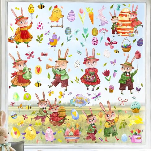 9 أوراق نابضة بالحياة حديقة الربيع زهرة مزدوجة الجوانب نافذة يتمسك Wildflowe الفراشات الأزهار المضادة للتصادم زجاج الأبواب نافذة ملصقات الشارات in Kuwait