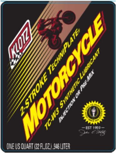 Klotz Motorcycle & Dirt Bike TechniPlate Synthetic Premix/Injector Oil Lubricant for 2-Stroke TC-W3 Engines – 4 Quarts, KL-302 in Saudi Arabia