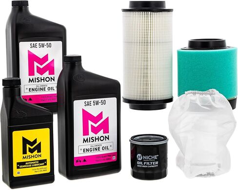 MISHON Full Service Engine Oil Change Kit 5W-50 for Polaris Trail Boss 325 (2001) in Saudi Arabia
