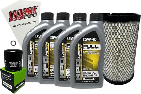 Full Synthetic Oil Change Kit compatible with 2020-2023 Kawasaki Teryx KRX 1000 with Air Filter in Saudi Arabia