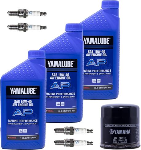 Edwards Oil Change Kit fits 2024-2026 Yamaha Waverunner VX Cruiser HO, GP HO, FX HO/FX Cruiser HO with Spark Plugs in Saudi Arabia
