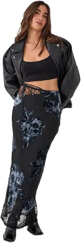 Nasty Gal Floral Devore Lace Cut Out Tie Waist Maxi Skirt in Saudi Arabia