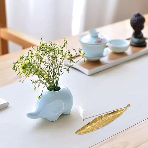 Creative Incense Holder Set Gold Leaf Incense Burner Snail Incense Burner Sage Holder Ash Catcher Incense Sticks Holder for Meditation, Yoga Room Office Home Supplies in Saudi Arabia