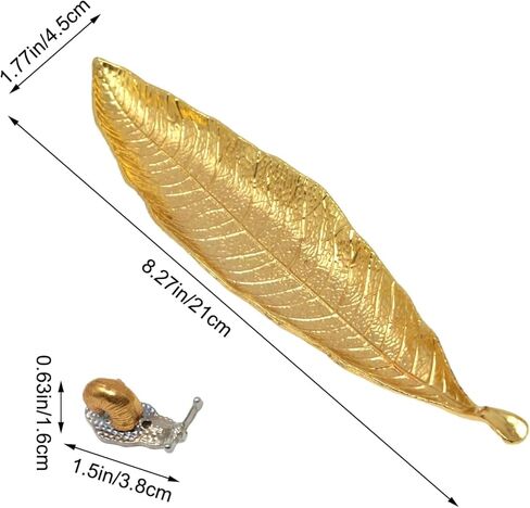 Creative Incense Holder Set Gold Leaf Incense Burner Snail Incense Burner Sage Holder Ash Catcher Incense Sticks Holder for Meditation, Yoga Room Office Home Supplies in Saudi Arabia