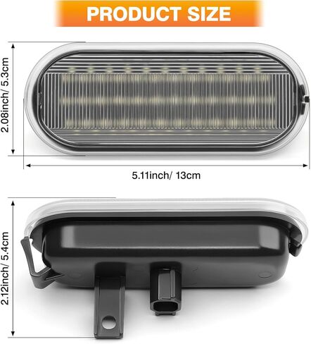 مصابيح سرير شاحنة LED متوافقة مع 2015-2025 Ford F150، F250 F350 F450 Super Duty، 2022-2025 F150 Lightning Maverick، مجموعة مصابيح سرير البضائع البيضاء فائقة السطوع 6000K، OEM FL3Z13A756A، قطعتان in Kuwait