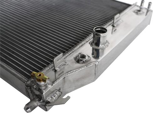 3 Row Radiator Fits 1997-2004 Chevrolet Corvette Base Coupe 2-Door 5.7L 350Cu. V8 C5 Z06 Polished Aluminum 24.75"×18" in Saudi Arabia