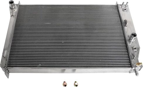 3 Row Radiator Fits 1997-2004 Chevrolet Corvette Base Coupe 2-Door 5.7L 350Cu. V8 C5 Z06 Polished Aluminum 24.75"×18" in Saudi Arabia