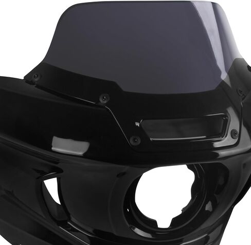 HDBUBALUS Front Headlight Fairing with Black 7" Windshield Fit For Harley Dyna Street Bob Fat Bob FXDF FLD FLD FXDC 2006-2017 in Saudi Arabia