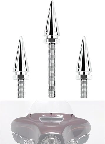 مسامير الزجاج الأمامي للدراجات النارية مسامير الزجاج الأمامي لـ 2014-2023 Harley Street Glide S Electra Glide Freewheeler Tri Glide Chrome in Kuwait