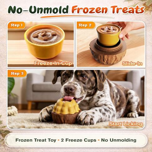 لعبة KADTC 3 في 1 المتينة للكلاب، الولايات المتحدة الأمريكية. العلامة التجارية والتصميم، كرة علاجية طويلة الأمد وقابلة للتعبئة ذات سعة كبيرة، كوب لعق التجميد واللعب وموزع طعام، لعبة مضغ غير قابلة للتدمير للكلاب للقضاء على الملل in Kuwait