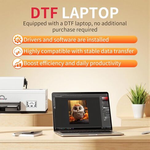 طابعة RAINBOWDGT R1390 DTF، آلة طباعة تي شيرت مقاس A3 مع حزمة كمبيوتر محمول، طابعة ملابس DTF مقاس 13 بوصة، نقل الحرارة المباشر إلى الفيلم، مناسبة للقطن، الدينيم، القماش in Saudi Arabia