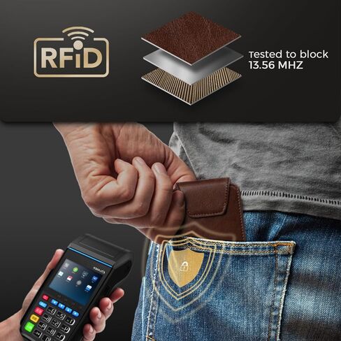 Zitahli Slim Wallet for Men with Magnetic Closure & Cash Strap - Minimalist Front Pocket Card Holder Holds 8-10 Cards & 10-15 Bills, RFID Blocking in Saudi Arabia