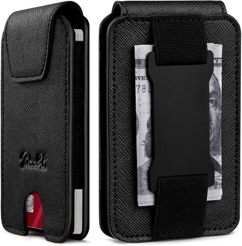 Zitahli Slim Wallet for Men with Magnetic Closure & Cash Strap - Minimalist Front Pocket Card Holder Holds 8-10 Cards & 10-15 Bills, RFID Blocking in Saudi Arabia