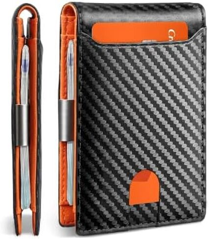 Ultra-thin RFID Protective Wallet for Men, Premium Quality, Black in Saudi Arabia