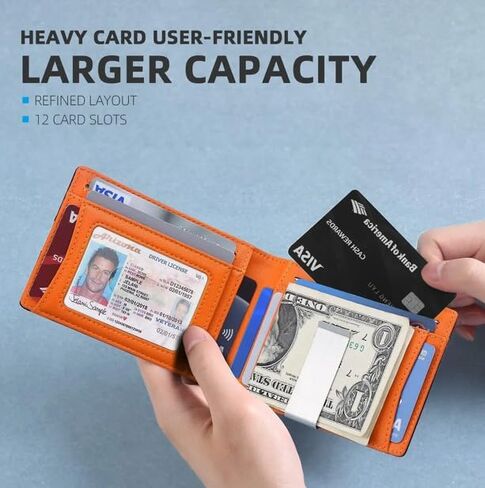 محفظة حماية RFID رفيعة للغاية للرجال، جودة ممتازة، أسود in Kuwait