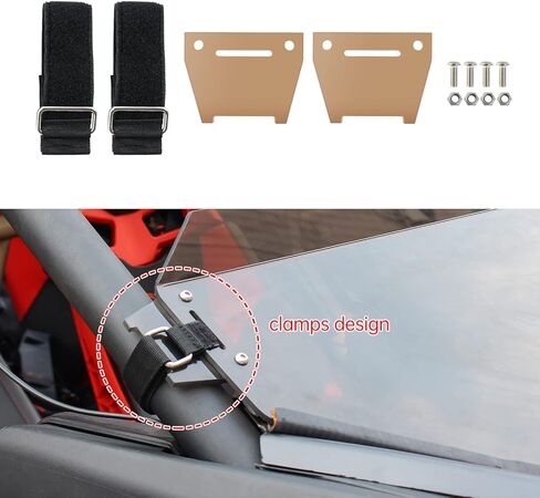 UTV Front Half Clear Windshield Scratch Resistant Hard Compatible with Can Am Maverick X3 XRS XDS Turbo R Max 2017-2023 Accessories,Coat Poly Vented Mid Windshield in Saudi Arabia