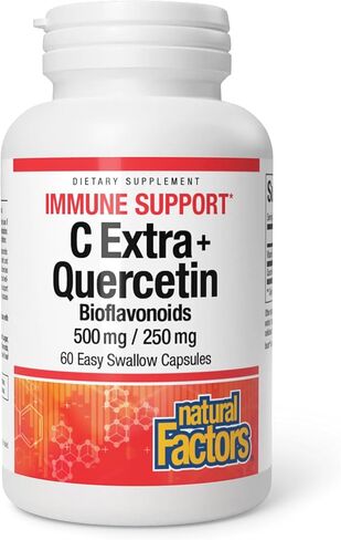 Natural Factors C Extra + Quercetin, 60 Easy Swallow Capsules in Kuwait