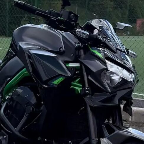 مجموعة جناح سبويلر أمامي للدراجة النارية Z 900 طقم جناح هوائي ديناميكي لدراجة كاواساكي Z900 2021-2024 (أسود) in Kuwait