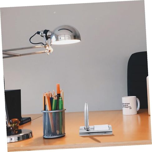 Hemoton Delicate Metal Ballpoint Signing Pen with Wear-resistant Tip and Desktop Base, Multi-function Counter Writing Pen for Office and Professional Use in Saudi Arabia