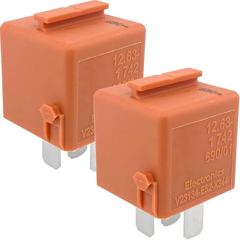 V23134-E52-X344 Automotive Relay (2-Pack), 12V 20A 5-Pin SPDT Micro Relay, Compatible with BMW, Mini Cooper & Audi for Convertible Top Hydraulic Pump, Power Windows & Central Locking Systems in Saudi Arabia