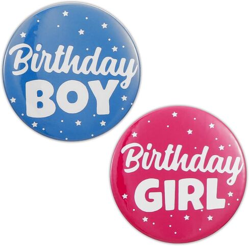 Birthday Girl Boy Pin - 2.3 Inch Its My Birthday Button Badge Set for Girls,Boys,Women,Men Party Accessories in Saudi Arabia